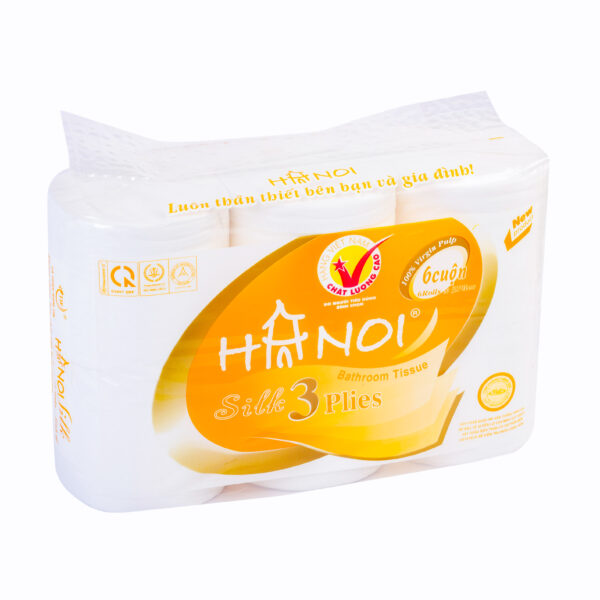 Giấy vệ sinh Hà Nội 6 cuộn 3 lớp không lõi - Image 2